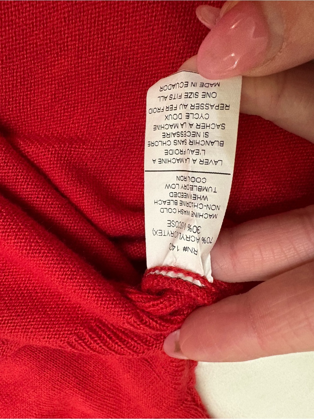 MERSEA Catalina Travel Sweater Scarlet Red Oversized One Size travel coastal lux - Picture 11 of 12
